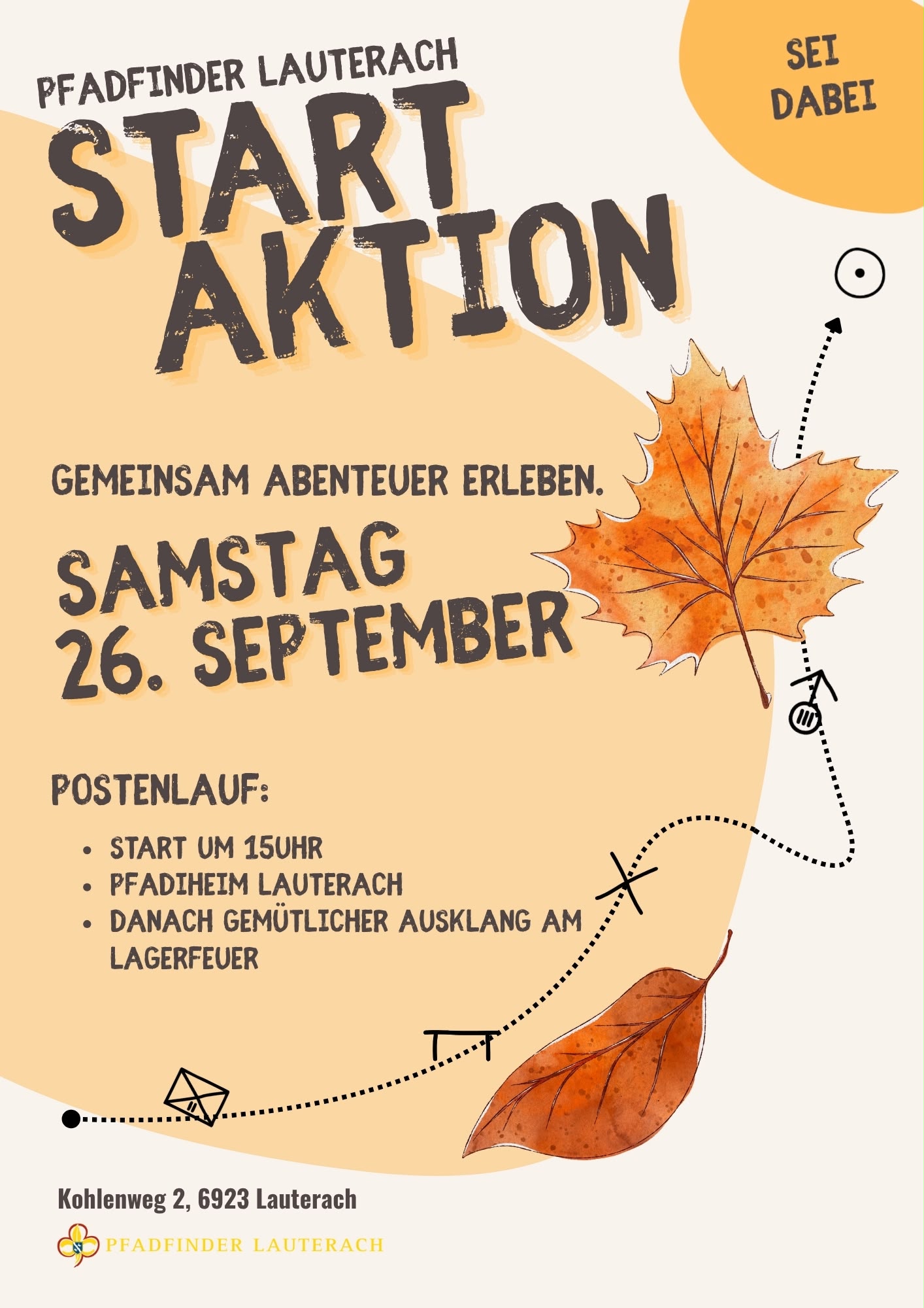 Flyer fürs Startfest am 26. September 2026